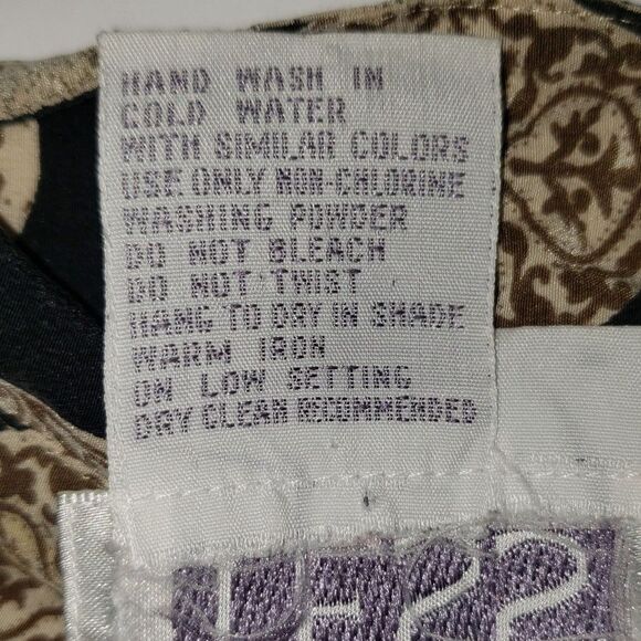 Vintage TESS Silk Blouse Button Down Long Sleeve Top Womens Size Large - Picture 5 of 6